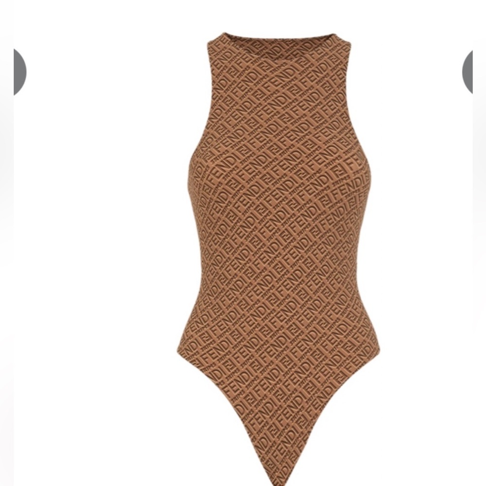 Fendi Skims Brown Monogram Bodysuit